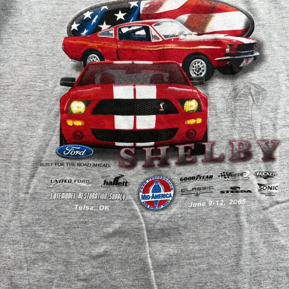 2005 Ford Performance Shelby Meet T Shirt XL Gray Short Sleeve Car‎ Show
